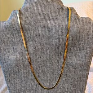 Yellow Gold 925 Italy herringbone necklace